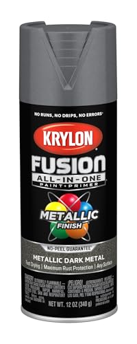 Krylon Fusion All-In-One Adhesive Spray Paint for Indoor/Outdoor Use, 12 oz, Dark Metal - Image 1