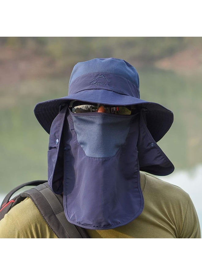 Moonmen Sun Hat for Men & Women, Fishing Hat Outdoor UV Sun Protection UPF 50+ Breathable Wide Brim Hat with Face Cover & Neck Flap - Image 5