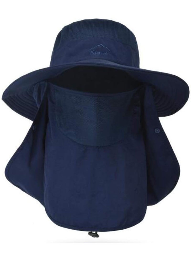 Moonmen Sun Hat for Men & Women, Fishing Hat Outdoor UV Sun Protection UPF 50+ Breathable Wide Brim Hat with Face Cover & Neck Flap - Image 1