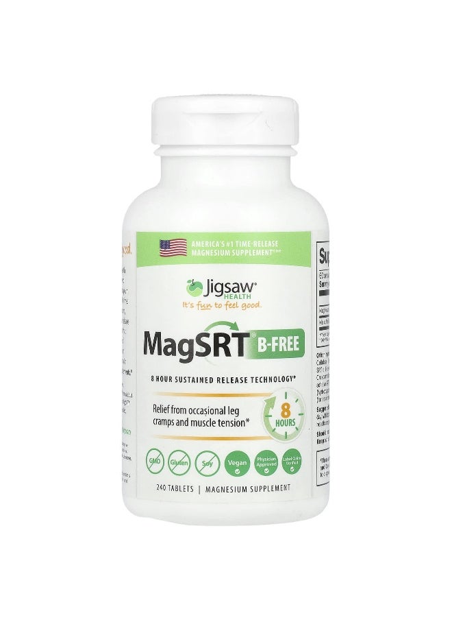 Jigsaw Health Jigsaw Health, MagSRT® B-Free, Time-Release Magnesium, 240 Tablets  - Image 1