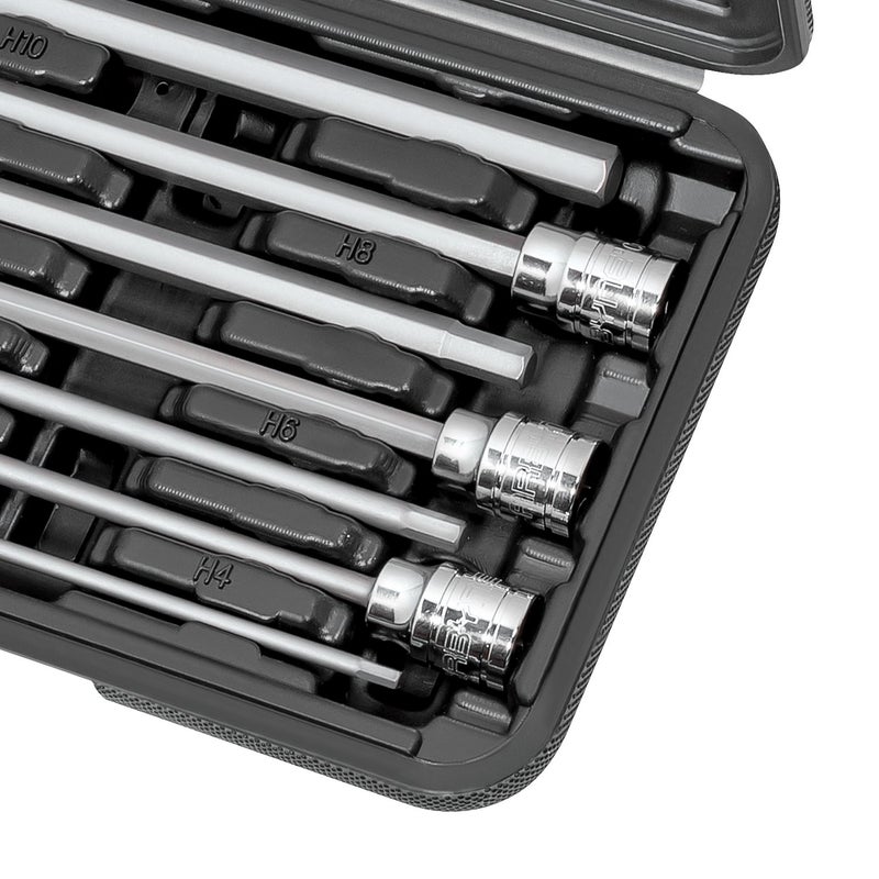 CARBYNE 7-Piece Metric Extra Long Hex (Allen) Bit Socket Set, 3mm to 10mm Sizes, 3/8 in. Drive, S2 Steel Bits, CrV Sockets â€¢ From a Family-Run Tool Company Based in the U.S.A. - Image 5