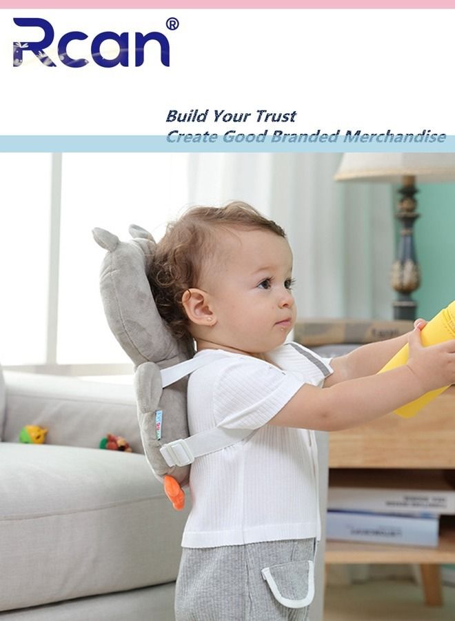 Rcan Baby Head Protector Toddlers Head Safety Pad Cushion Adjustable Toddlers Head Safety Pad Cushion Backpack Baby Back Protection for Crawling & Walking for Age 4-24Months  - Image 2