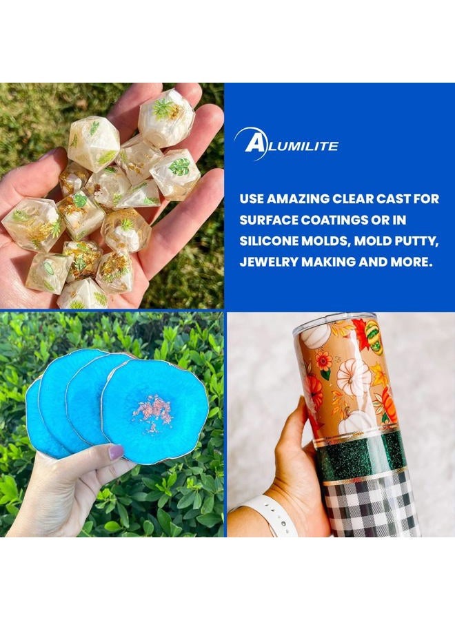 Alumilite Amazing Clear Cast [0.5 gal A + 0.5 gal B(1 Gallon) 2 Part Liquid Kit] High-Gloss Plastic Finish | Multi-Purpose Epoxy Resin for Casting & Coating Countertop, Wood Crafts & Encapsulation Art - Image 5