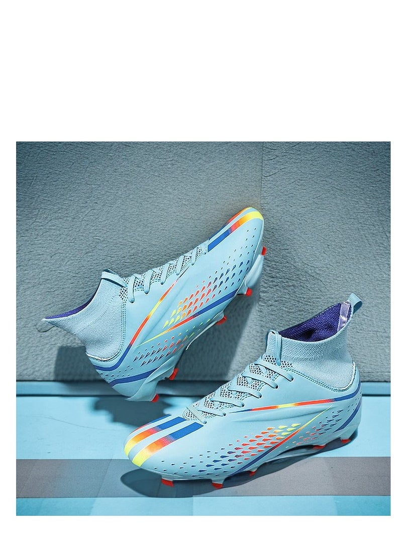 xozgdovg Spike Sneakers TF Training Shoes Football Shoes Non-slip (Spike Bright Moon)35  - Image 2