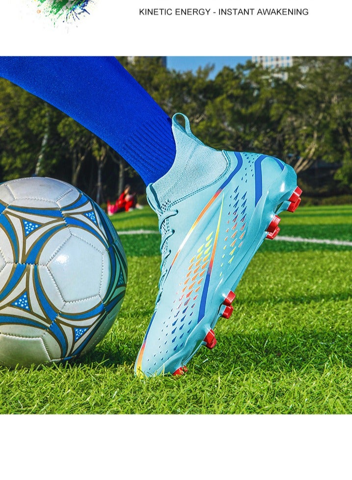 xozgdovg Spike Sneakers TF Training Shoes Football Shoes Non-slip (Spike Bright Moon)35  - Image 3