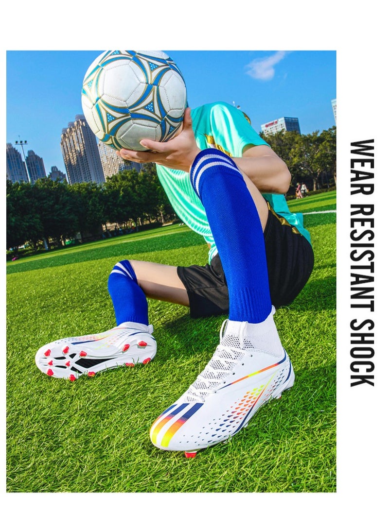 xozgdovg Spike Sneakers TF Training Shoes Football Shoes Non-slip (Spike Bright Moon)35  - Image 4