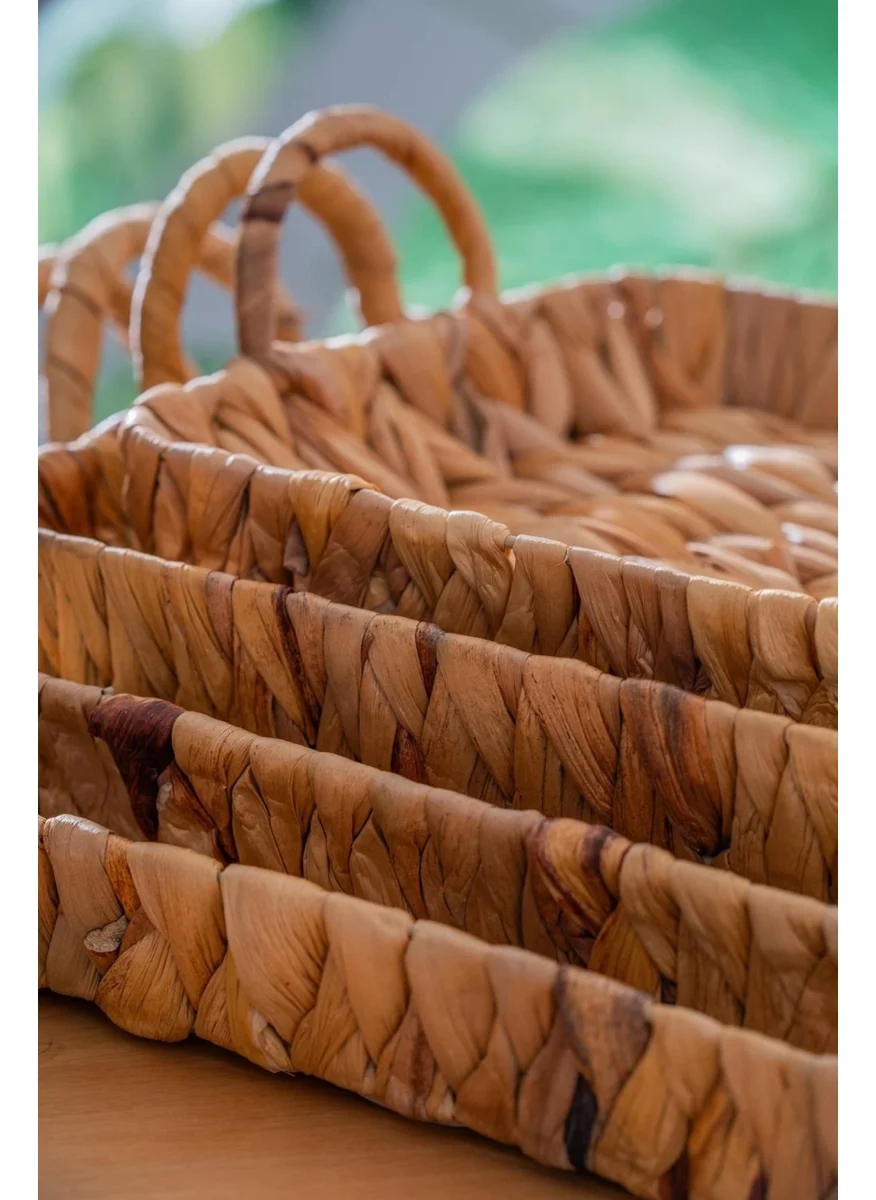 Acar Wicker 4 Piece Wicker Square Basket