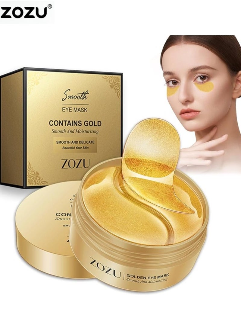 Zozu Pack Of 2 Smooth Eye Mask | Contains Gold | Smooth And Moisturizing Eye Patches For Dark Circles | Collagen Eye Bag Patches Removal Stickers | Hydrating Skincare| 30 Pairs X 2  - Image 2