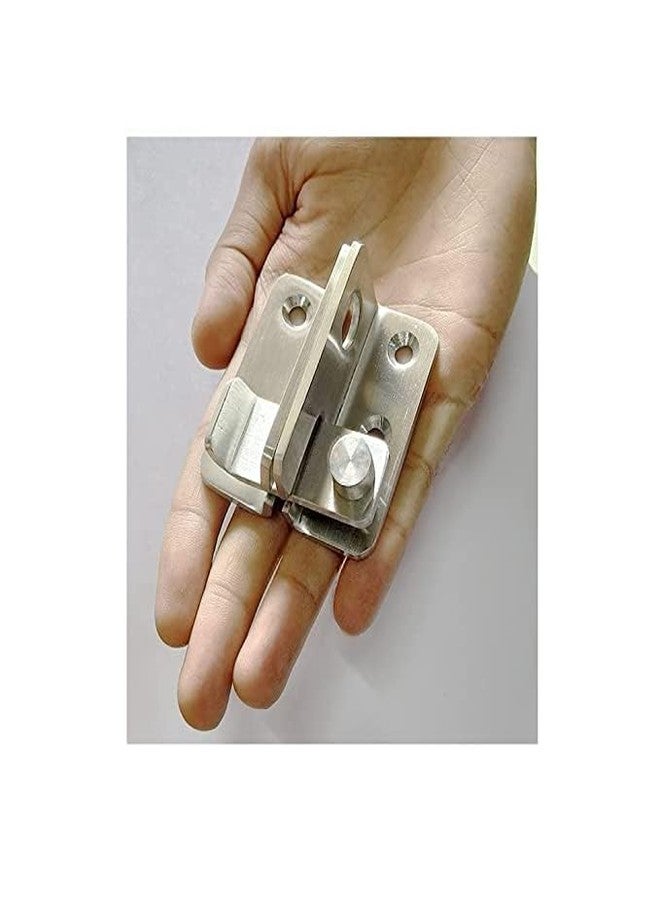 BTL Stainless Steel 4mm Thickness Gate Latch Right Door Padlock Latch Safety Door Lock with Padlock Hole (BDF-PL-3R) - Image 2