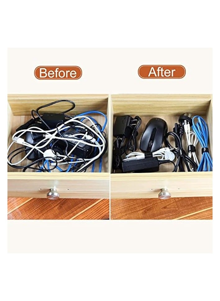 Promass 6 Inch Black Cable Ties (100PCS) - Reusable Wire Organizers for Cord Management - Adjustable and Durable Cable Wraps for Home and Office Electronics - Image 4