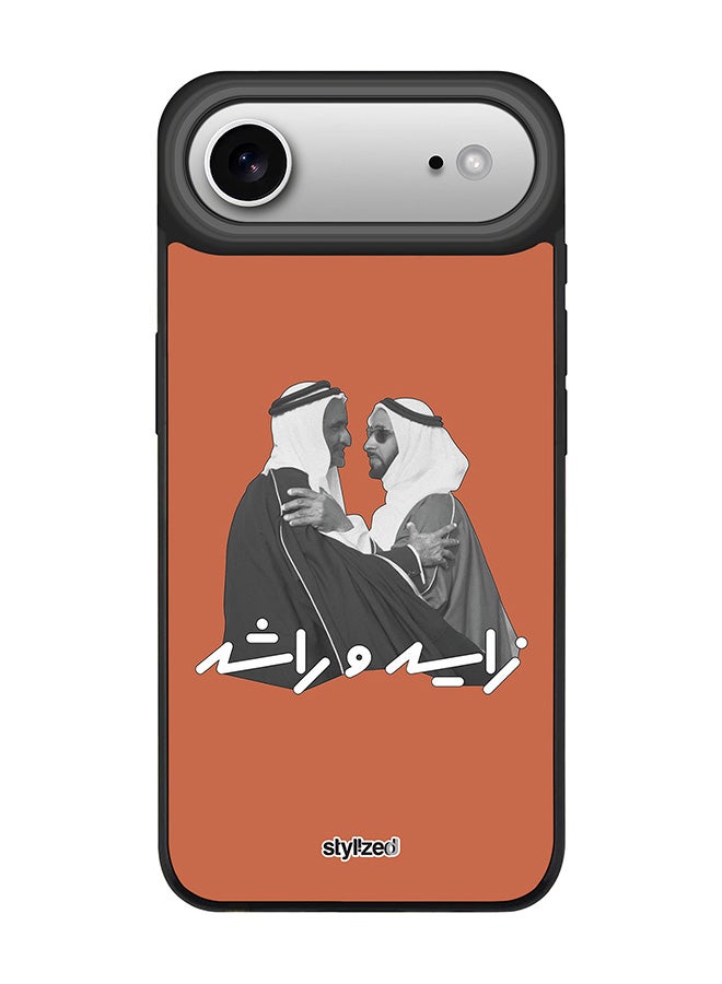 Stylizedd for iPhone Air Case [Compatible with MagSafe] Magnetic cover Slim fit Camera Protection, Shockproof Thin Phone Case- Sheikh Zayed And Sheikh Rashid, Orange - Image 1
