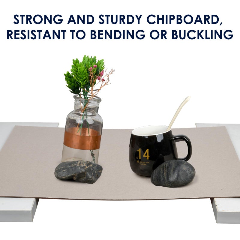 Navy Penguin Heavy-Duty Chipboard Sheets 8.5 x 11 in - 80 PT (2mm) Thick - 20 Sheets of Chip Board for Binding Covers, Book Boards, Backing and Crafts - Sturdy Alternative to Thin Cardboard Sheets - Image 3
