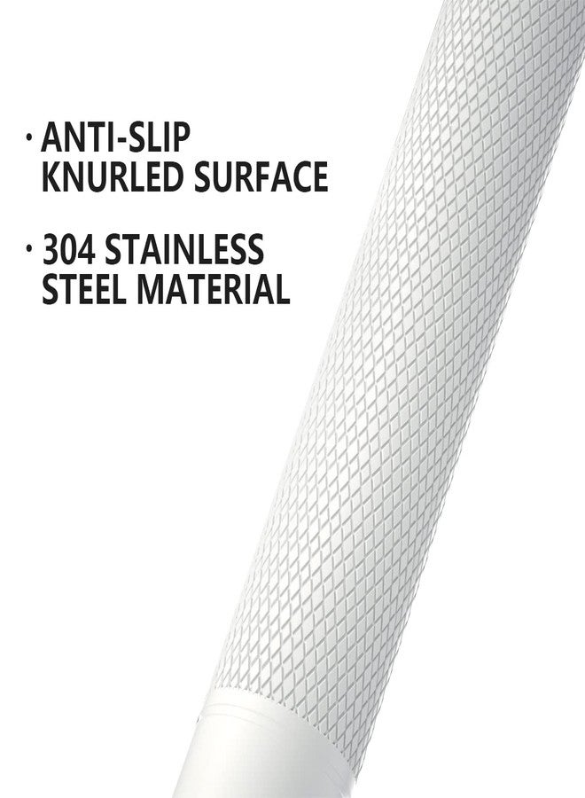 Munzong 12 Inch Anti Slip Shower Grab Bar Oil Rubbed White, Munzong Bathroom Grab Bar, Knurled Bathroom Balance Bar,Safety Hand Rail Support Handicap Elderly Injury Senior Assist Bath Handle - Image 3