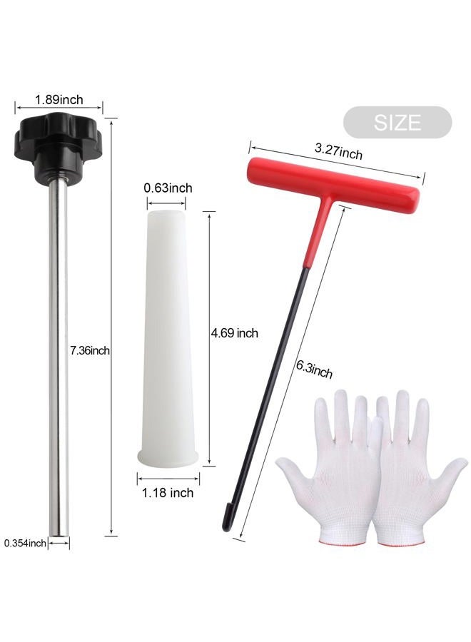 ZHSMS Valve Stem Core Removal Replacement Tool Kit, Tire Valve Stem Removal Tool and TR412, TR413, TR414 Tire Snap in Short Rubber Valve Stem, 4 Way Valve Core Remover(45 PCS) - Image 2