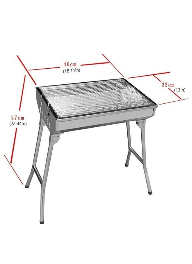 Folding Charcoal Barbecue Grill Stainless Steel Portable Travel with Legs Lightweight Foldable for Camping Picnic Outdoor - pzsku/Z70F0243B788862BFF77FZ/45/_/1734422512/728f3d77-a21e-407e-8c61-50b08495c3c5