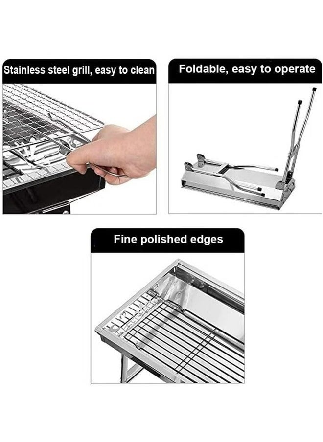 Folding Charcoal Barbecue Grill Stainless Steel Portable Travel with Legs Lightweight Foldable for Camping Picnic Outdoor - pzsku/Z70F0243B788862BFF77FZ/45/_/1734422513/6e27cbd7-9237-4dae-a707-c8a8f5684e0b