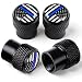 MEAJOO 4 PCS American Flag Tire Valve Stem Caps Corrosion Resistant Premium Aluminum Alloy Valve Stem Covers Universal Dust Proof Stem Covers for Cars SUVs Motorcycles Bicycles Black - Image 2