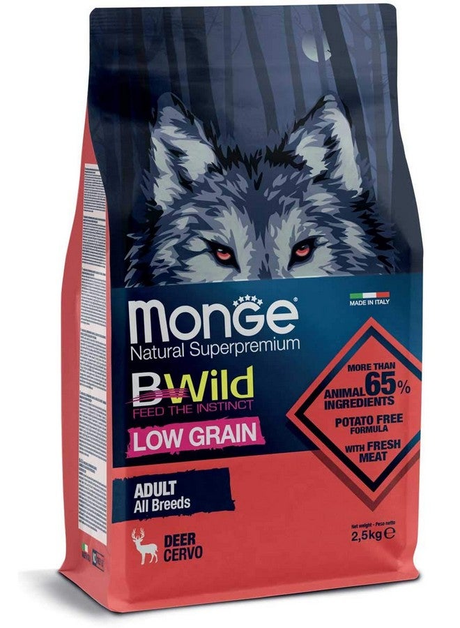 Monge Bwild Low Grain All Breeds Adult Dog Deer Dog Food 2.5 Kg - Image 1