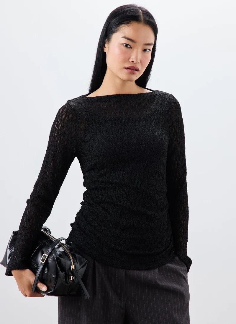 ماتلان Black Lace Co Ord Top