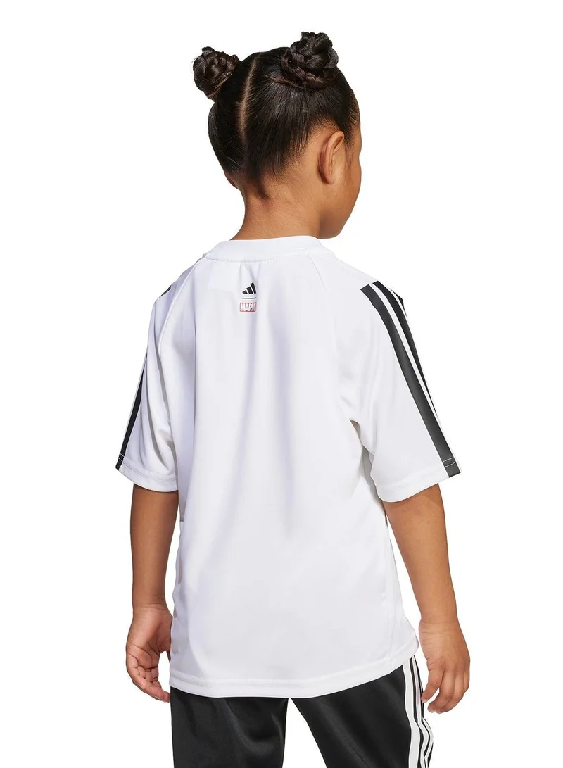 اديداس تيشيرت أبيض للأطفال بأكمام قصيرة