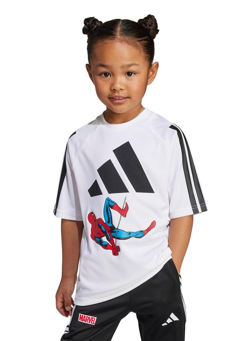 اديداس تيشيرت أبيض للأطفال بأكمام قصيرة - Image 1