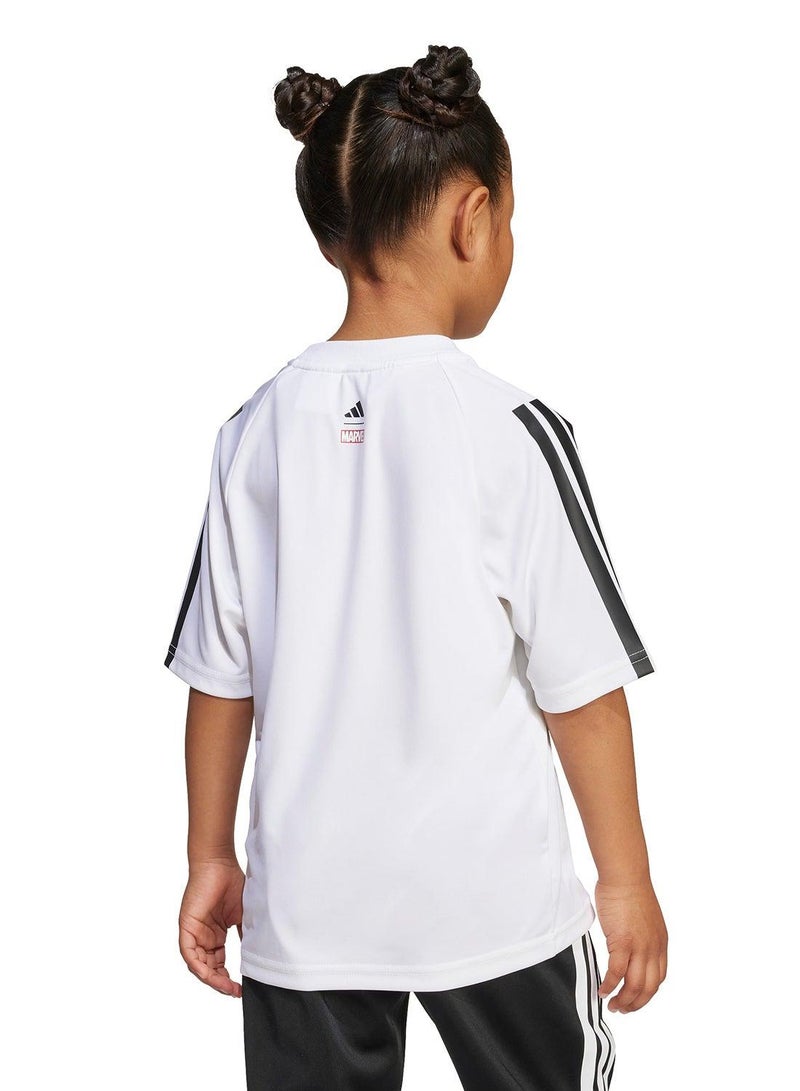اديداس تيشيرت أبيض للأطفال بأكمام قصيرة - Image 2