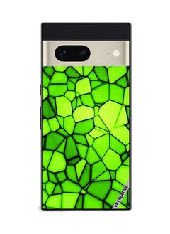 Protective Case Cover For Google Pixel 7 Green Abstract Design Multicolour