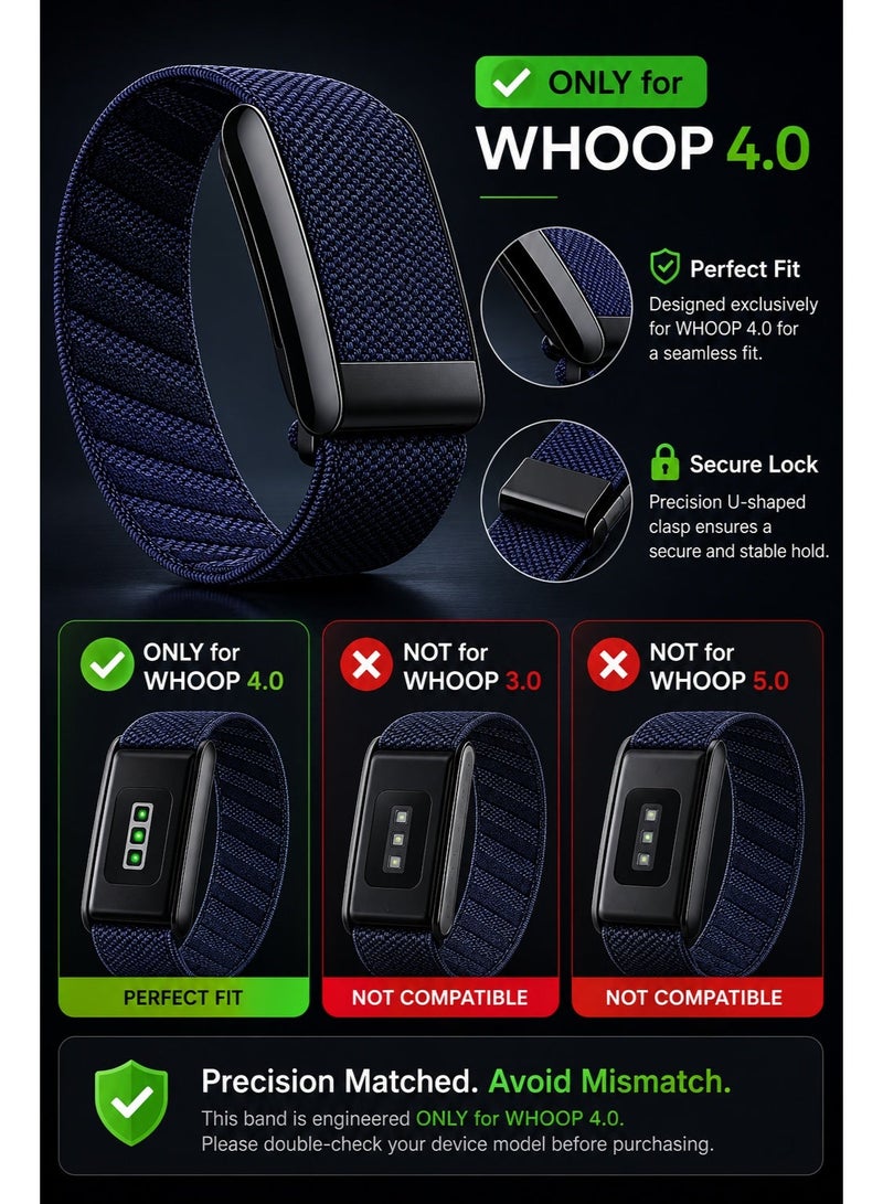 TraMx Bands for Whoop 4.0 - Replacement Nylon Knit Watch Strap Wristband with U-shaped Metal Frame Fitness & Activity Tracker Accessories - Image 2