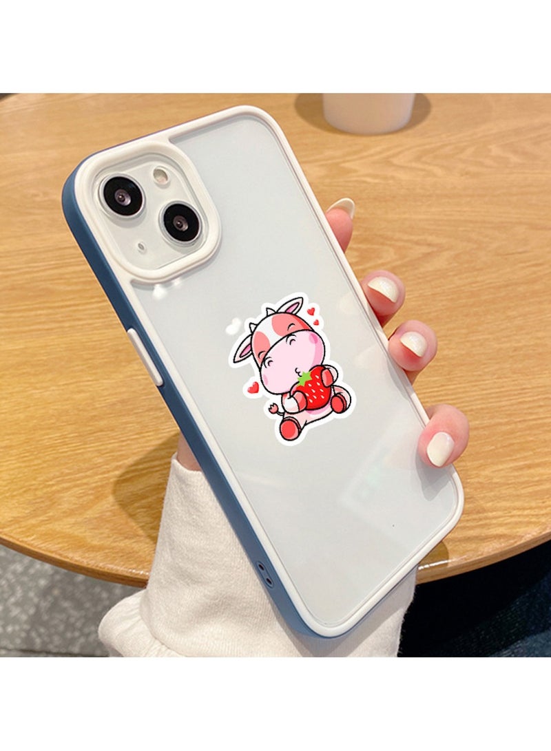 ORAINBOW 50 Pieces Strawberry Cow Stickers Not Repeating Vinyl Decal Waterproof Stickers for Computer Luggage Skate Guitar Phone Bottle Refrigerator Stickers for Kids Teens Boys Girls - Image 3
