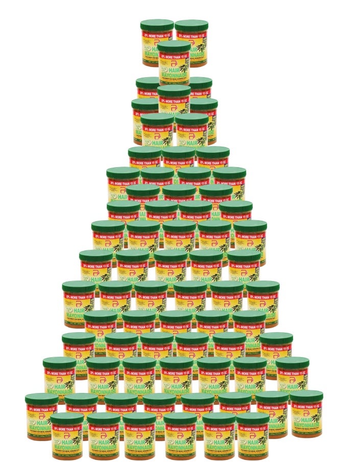 PYRON 72 Pieces Hair Mayonnaise Treatment for Weak & Damaged Hair with Olive Oil 500grams  - Image 1