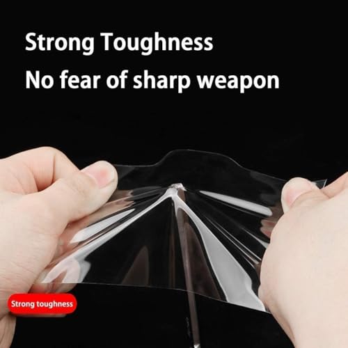 Nubilous High Gloss Anti Scratch Cover Carbon Fiber Paint Protection Film Tape PPF for Car Protection and Decoration Car Bumper Door Guard Hood Sticker Protection Strip (Black) - Image 3