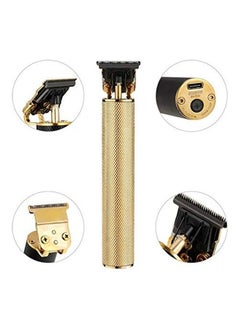 Generic Hair Trimmer for Men, Professional Electric Hair Clippers Cordless Beard Trimmer Shaver Electric T Blade Hair Trimmer, Zero Gapped Hair Clippers Cutting Grooming Kit with Guide Combs, Gold  - Image 4