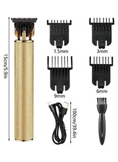 Generic Hair Trimmer for Men, Professional Electric Hair Clippers Cordless Beard Trimmer Shaver Electric T Blade Hair Trimmer, Zero Gapped Hair Clippers Cutting Grooming Kit with Guide Combs, Gold  - Image 5