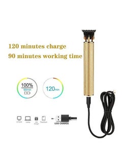 Generic Hair Trimmer for Men, Professional Electric Hair Clippers Cordless Beard Trimmer Shaver Electric T Blade Hair Trimmer, Zero Gapped Hair Clippers Cutting Grooming Kit with Guide Combs, Gold  - Image 2