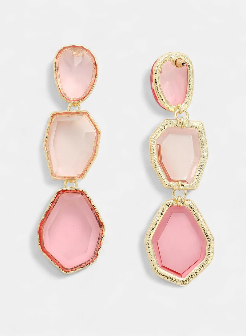 SOHI Gilded Lumira Artificial Drop Earring Jewellery