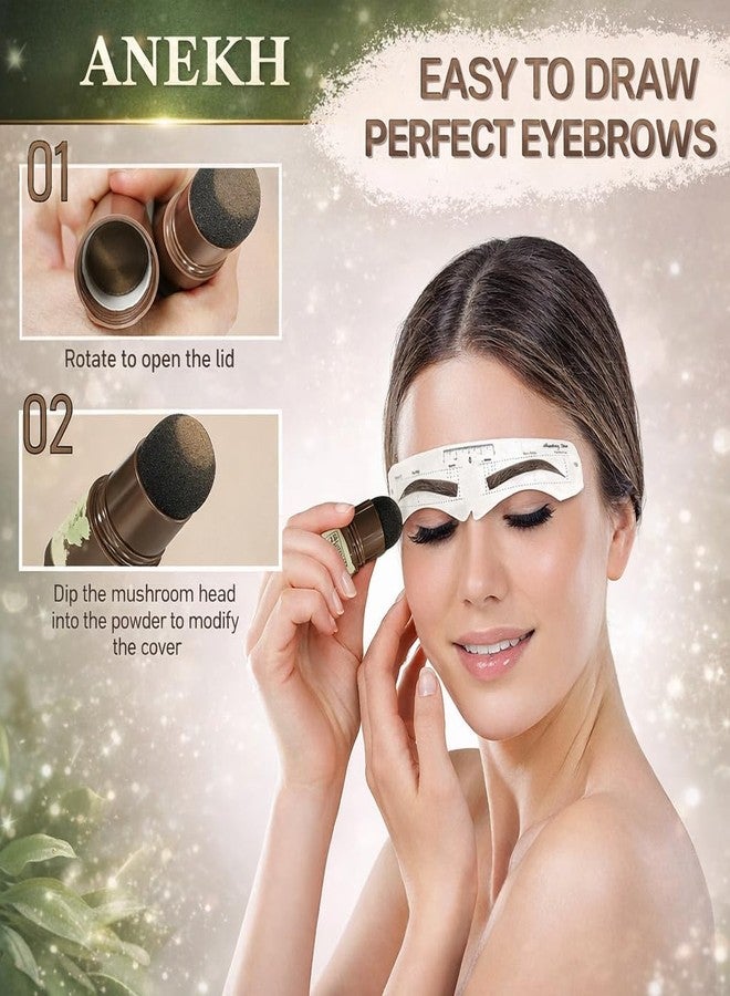 Anekh Instant Natural Hairline Colour Touch-Up Powder for Women & Men - Brown | Hair Shading Sponge Pen | Hairline Powder Stick for Women, Hair Shadow, Quick Hair Root Touch-Up Stick & Hairline Concealer 1 Pc (Brown) - Image 4
