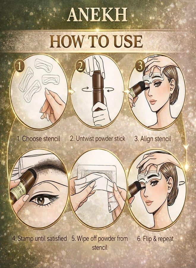 Anekh Instant Natural Hairline Colour Touch-Up Powder for Women & Men - Brown | Hair Shading Sponge Pen | Hairline Powder Stick for Women, Hair Shadow, Quick Hair Root Touch-Up Stick & Hairline Concealer 1 Pc (Brown) - Image 5