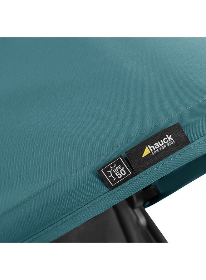 hauck Sun Canopy For Pushchair Swift X, Upf 50 +, 3 Zones With Ventilation Outlets, Individual Summer Look, Easy To Install, Petrol - Image 4