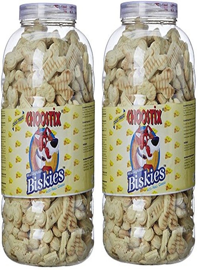 Choostix Biskies with Real Cheese, 1 kg (Pack of 2) - Image 1