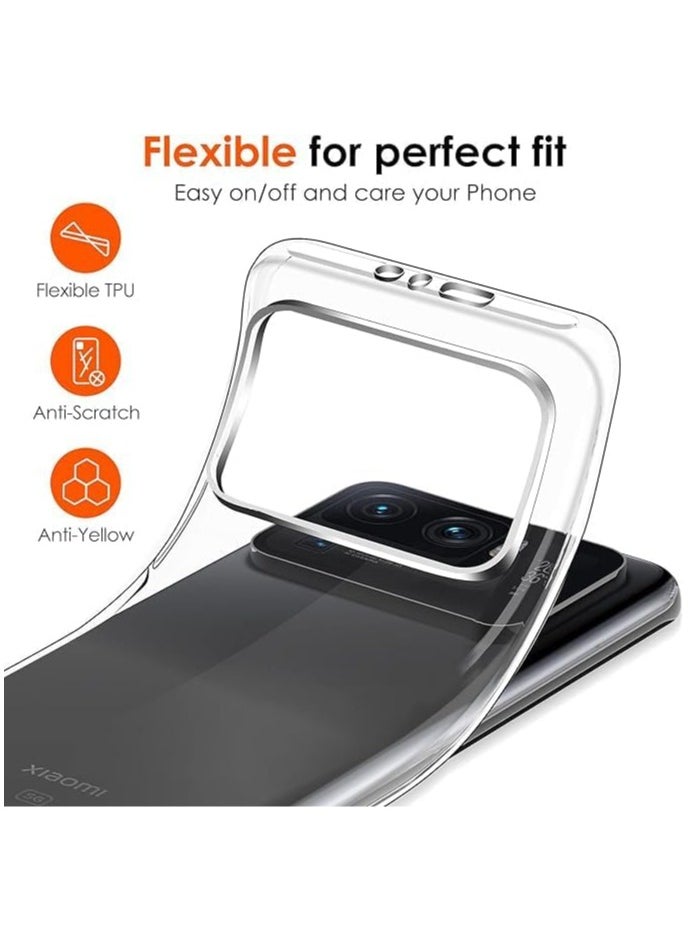 Generic ivoler Clear Case for Xiaomi Mi 11 Ultra, Ultra Transparent Protective Silicone Shockproof Slim Flexible TPU Shock-Absorption Anti-Scratch Bumper Case(clare)  - Image 4