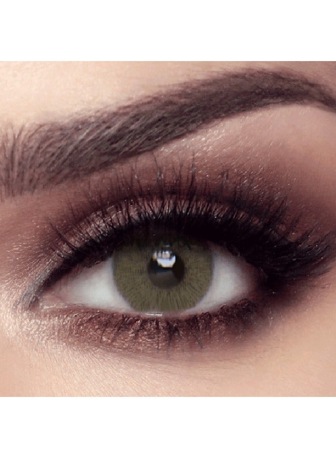 Bella Elite Matt Olive 3 Months Disposable Colored Contact Lenses Unisex Cosmetic Contact Lenses - Image 1