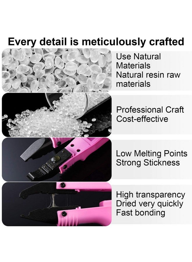 Maitys 200 جرام 4000 قطعة حبيبات الكيراتين الشفافة لوصلات الشعر حبيبات غراء الكيراتين حبيبات حبيبات وصلات الشعر بالدمج الساخن أطراف غراء الكيراتين لوصلات الشعر تصميم الأظافر - Image 4