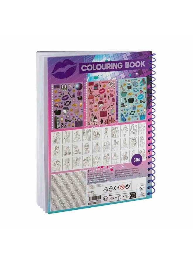 Grafix Besties Coloring Book With Colored Pencils & Stickers (30 Pages)  - Image 2