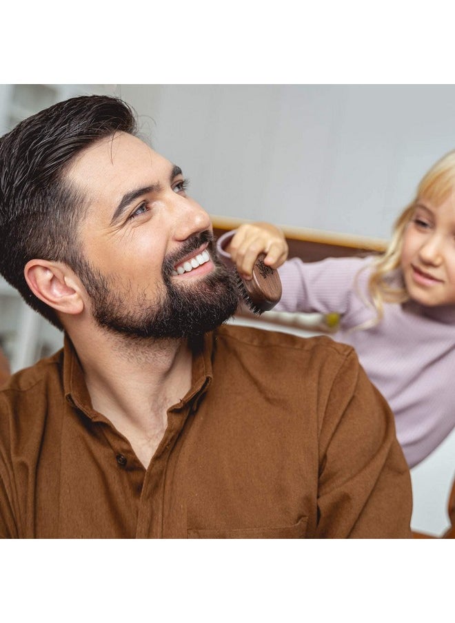 BFWood - Small Travel Beard Brushnatural Boar Bristles With Black Walnut Wood - Image 1