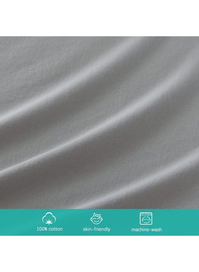 Biloban Bassinet Sheets Compatible With Cloud Baby Premium Baby Bassinet100% Cotton 2 Pack Ultra Soft Bassinet Sheet For Baby Grey - Image 4