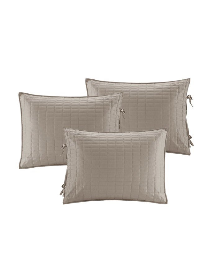 Comfort Spaces Daybed Cover - Luxe Double Sided-Quilting, All Season Cozy Bedding with Bedskirt, Matching Shams, Kienna Taupe 75"x39" 5 Piece - Image 4