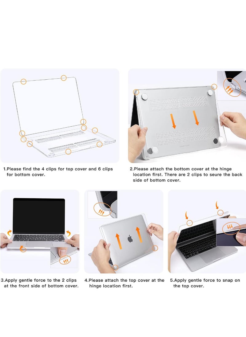 Rock Pow - Compatible with MacBook Air 13.6 inch Case 2022 2023 Release A2681 M2 Chip with Liquid Retina Display & Touch ID Protective Plastic Hard Shell Case Cover - Image 1