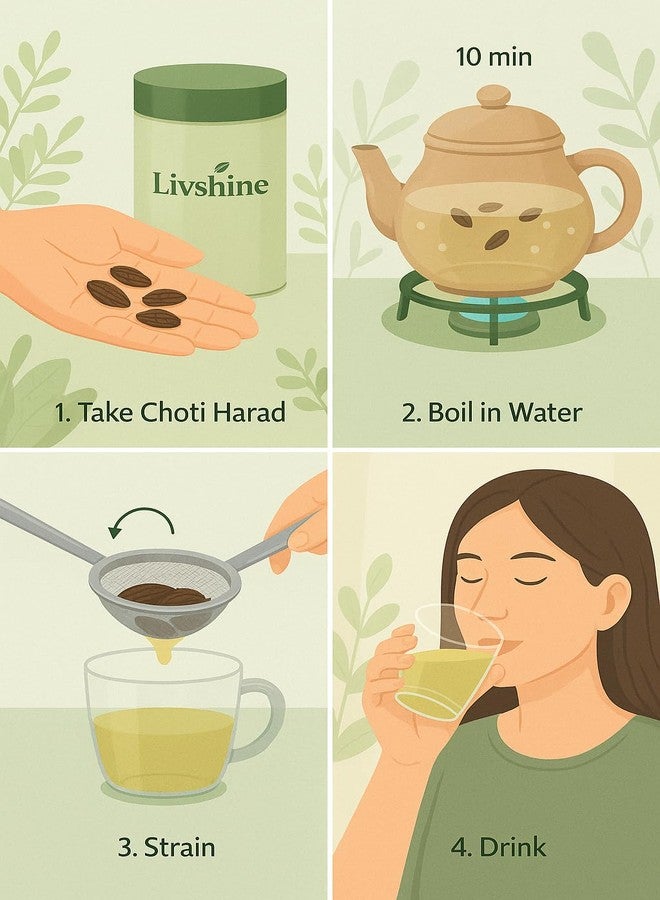 Livshine Premium Choti Harad 370 Grams | Pure, Sun-Dried & Handpicked | Ayurvedic Remedy for Digestion & Detox - Image 4