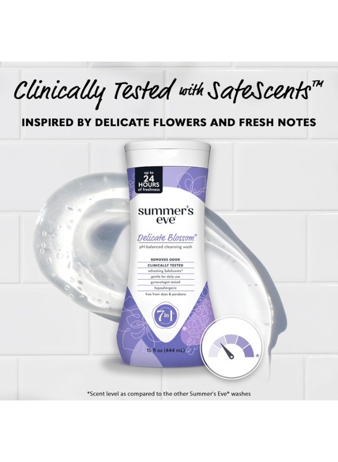 Summer's Eve Delicate Blossom Feminine Wash For Sensitive Skin Cleanser Women, 15 Fl Oz. - Image 4