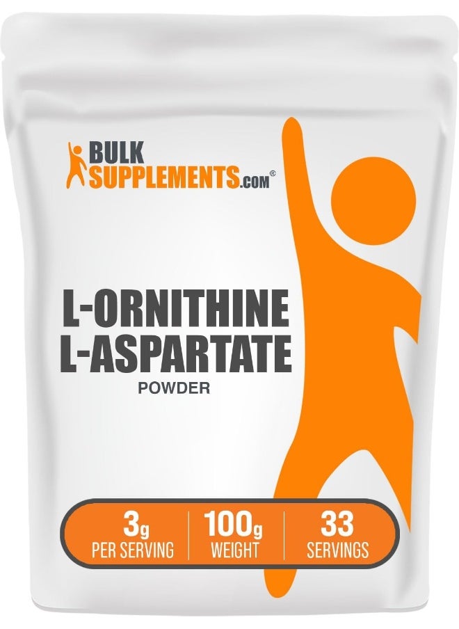 BulkSupplements .Com L-Ornithine L-Aspartate Powder - Amino Acids Supplement For Liver Health - Gluten Free, 3G (3000Mg) Per Serving, 33 Servings (100 Grams - 3.5 Oz)  - Image 1
